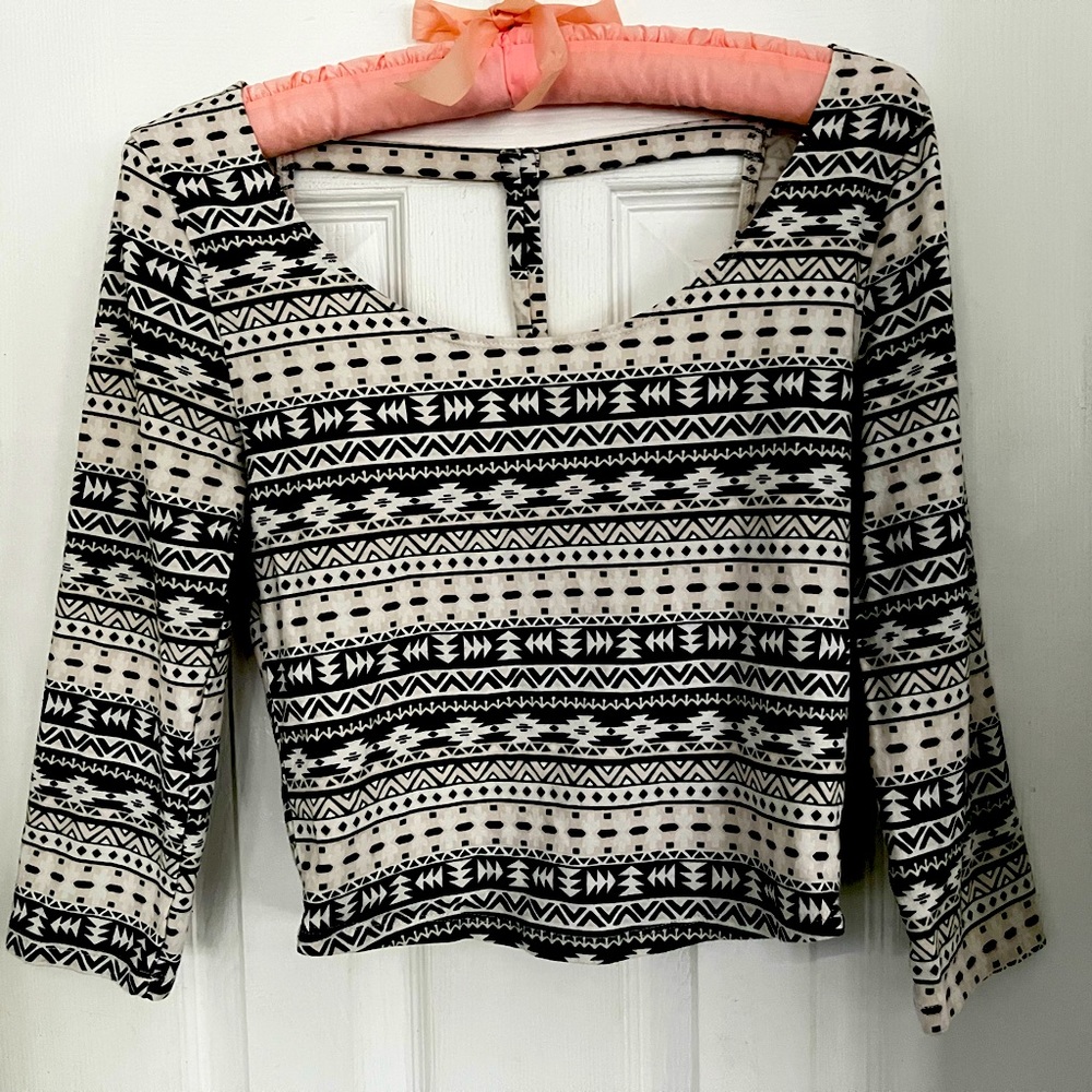 Charlotte Russe boho bohemian crop top
